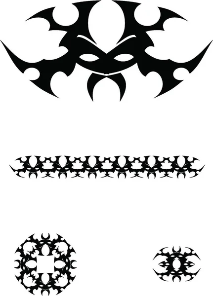 黒と白の装飾的なフレームのセット — ストックベクタ