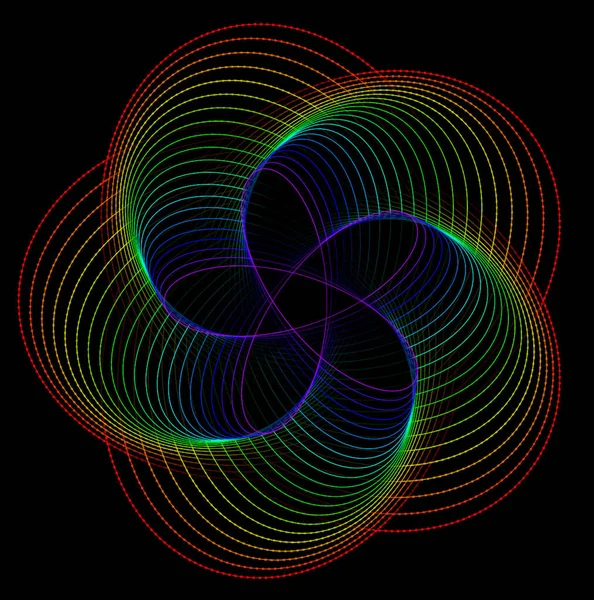 Farbige Spirale Mit Punktevektorillustration — Stockvektor