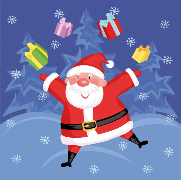 クリスマスグリーティングカード 冬休みカードテンプレート カラフルなベクター — ストックベクタ