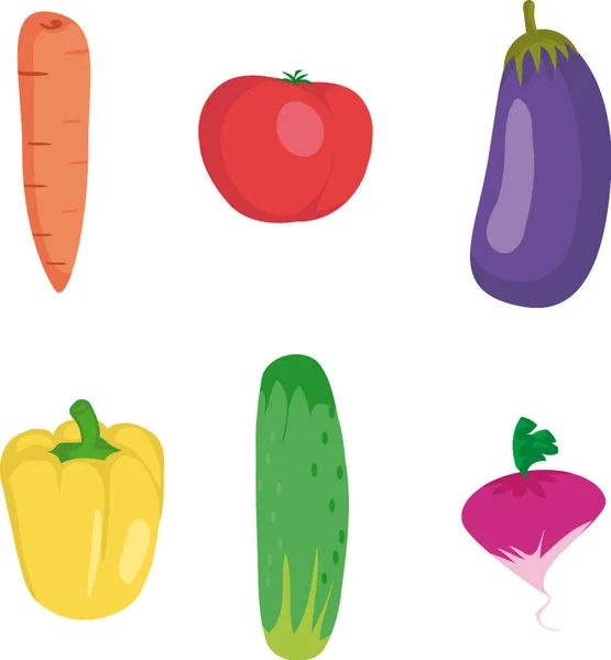 Vegetables Modern Vector Illustration — Stock Vector