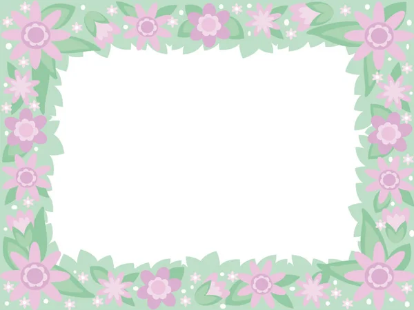 Floral Scope Background Place Copy Space — Stock Vector