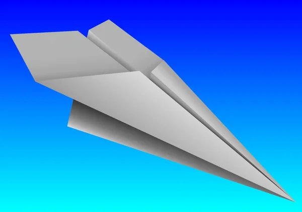Toy Paper Plane Modern Vector Illustration — Stock Vector