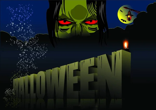 Halloween Illustration Vectorielle Colorée — Image vectorielle