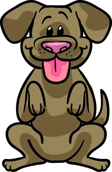 Vector Lindo Cachorro Perro Ilustración — Vector de stock
