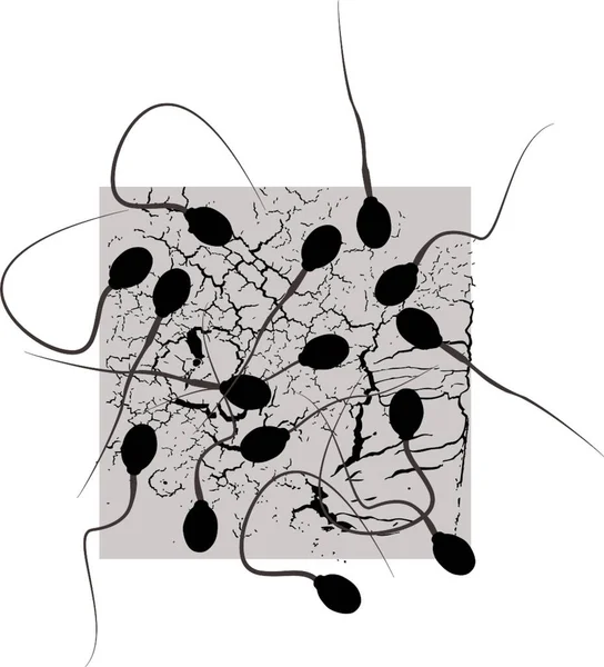 Sperma Detail Moderne Vectorillustratie — Stockvector
