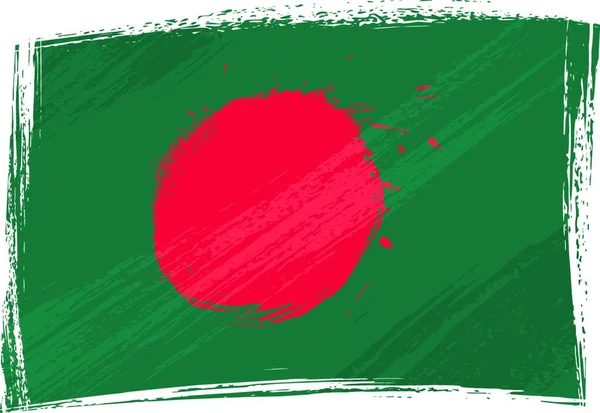 Grunge Bangladesh Vlag Vector Illustratie — Stockvector