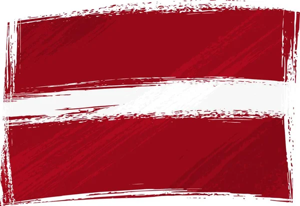 Grunge Latvia Flag 矢量说明 — 图库矢量图片