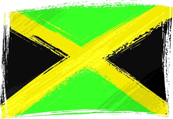 Grunge Jamaica Bandeira Ilustração Vetorial — Vetor de Stock