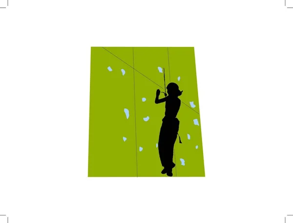 Illustration Vectorielle Moderne Wallclimber — Image vectorielle