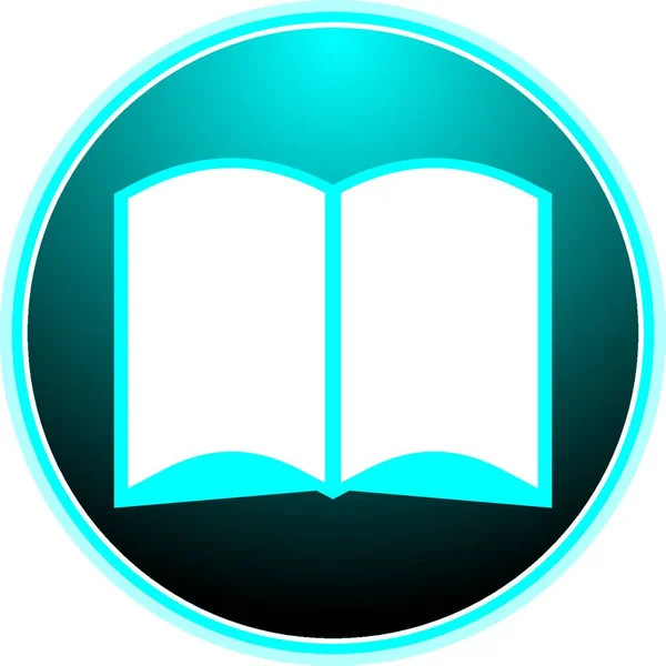 Book Symbol Sexy Blue Light Vector Button — Stock Vector
