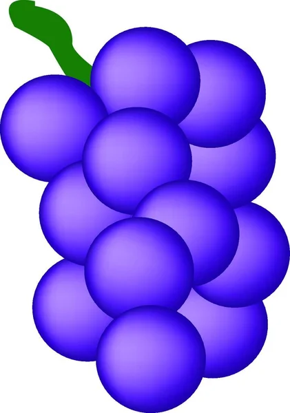 Druiven Pictogram Vector Illustratie — Stockvector