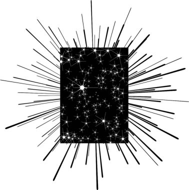 Stella kırmızıyı çeker, vektör basit tasarım 