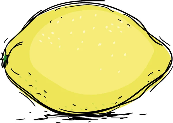 Ilustração Orgânica Fresca Vetor Limão — Vetor de Stock