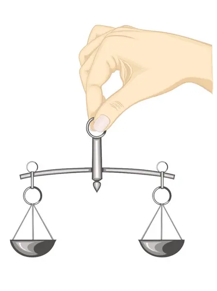 Equilíbrio Justiça Moderna Ilustração Vetorial — Vetor de Stock