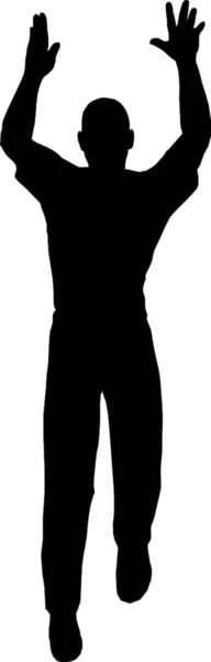 Mann Macht Handzeichen Grafische Vektorillustration — Stockvektor