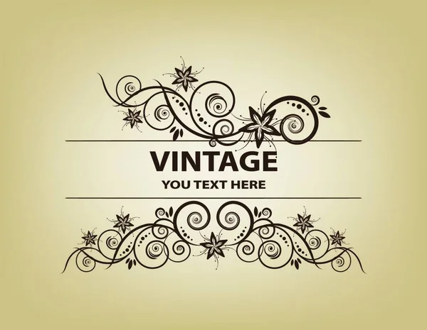 Vintage Capa Vetor Ilustração — Vetor de Stock