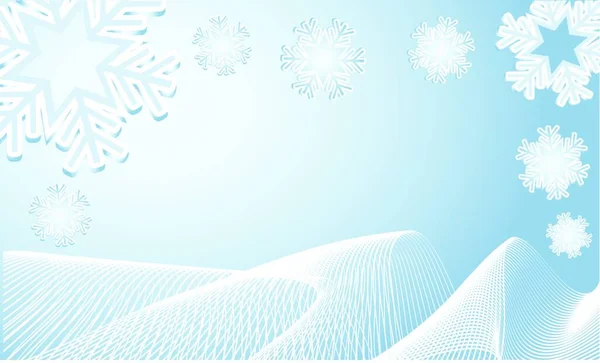 Noël Fond Flocons Neige Hiver Vecteur — Image vectorielle