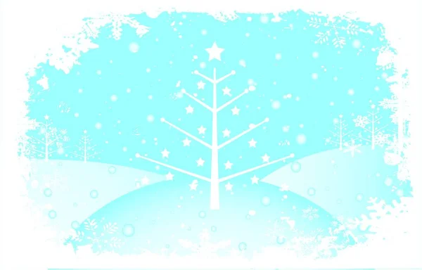 クリスマス冬の雪の背景ベクトル — ストックベクタ