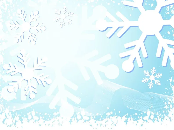 Weihnachten Winter Schneeflocken Hintergrund Vektor — Stockvektor