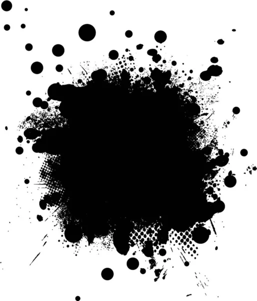 Tinta Rnud Negro Ilustración Vectorial Gráfica — Vector de stock