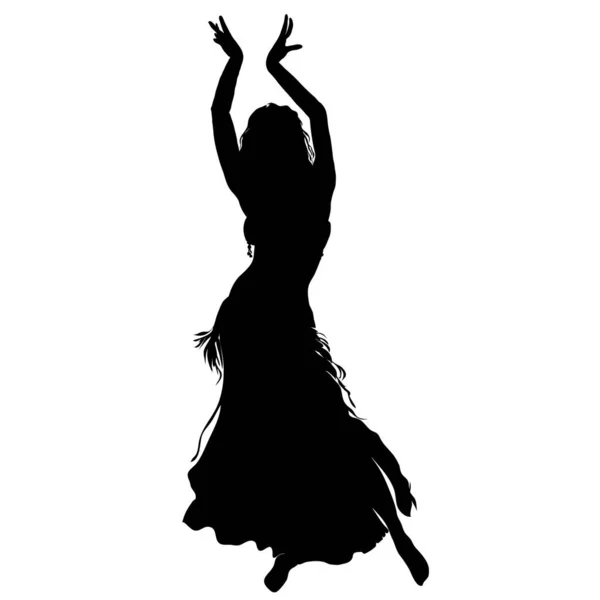 Bellydance Silhouette Graphic Vector Illustration — Stock Vector