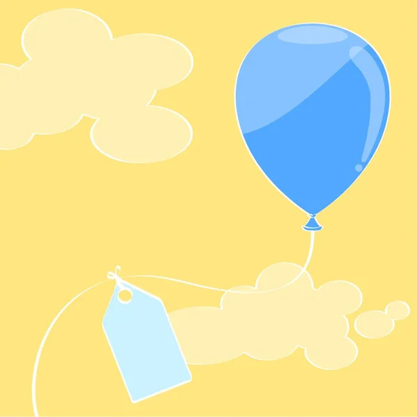 Ballon Bleu Illustration Vectorielle Graphique — Image vectorielle