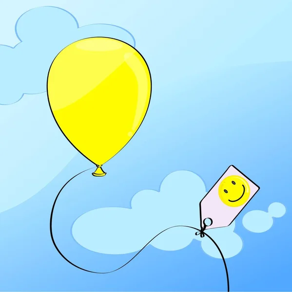 Illustration Vectorielle Ballon Jaune — Image vectorielle