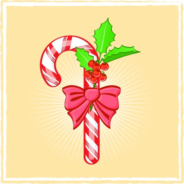 Candy Cane Graphic Vector Illustration — Stock Vector