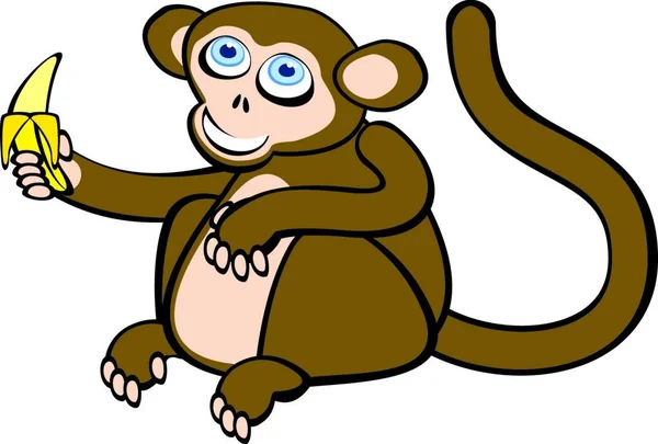Мавпа Графічні Векторні Ілюстрації — стоковий вектор