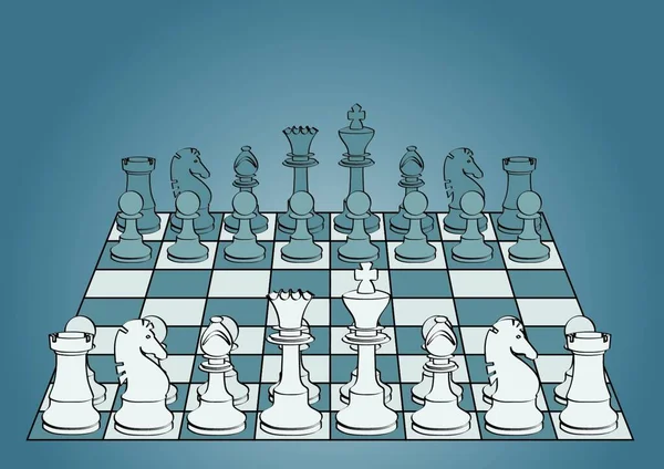 Шахматная Современная Векторная Иллюстрация — стоковый вектор