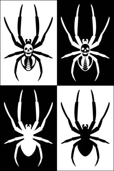 Sada Pavouků Vektorová Ilustrace — Stockový vektor