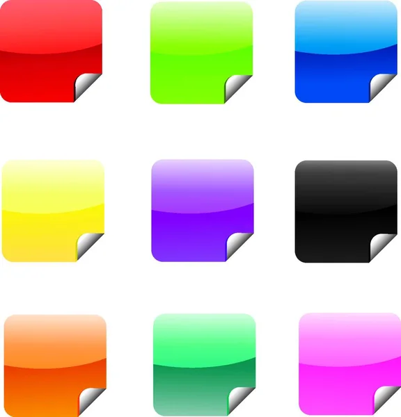Stickers Web Carré Illustration Vectorielle Simple — Image vectorielle
