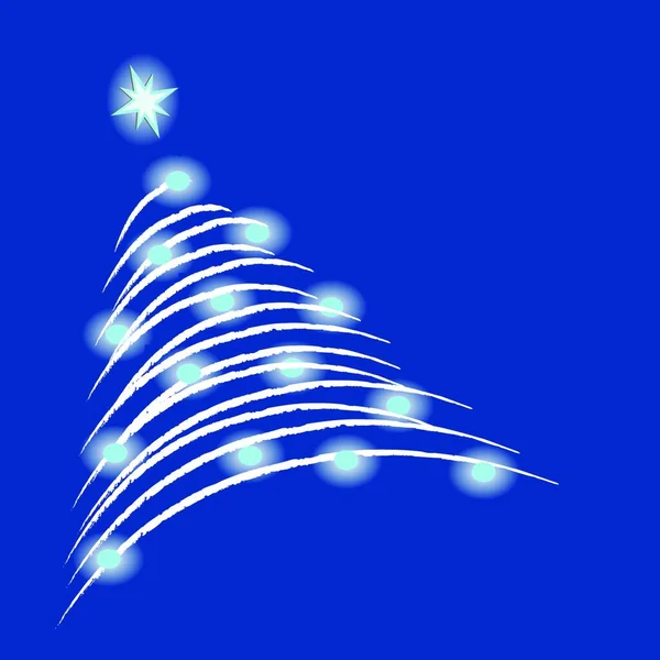 Mooie Kerstboom Vector Illustratie — Stockvector