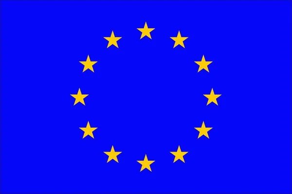 Europese Unie Vlag Vector Illustratie — Stockvector