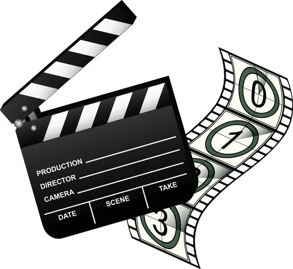 Clapboard Film Modern Vektor Illusztráció — Stock Vector