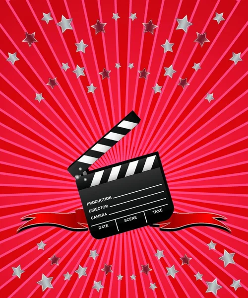 Open Movie Clapboard Διάνυσμα — Διανυσματικό Αρχείο