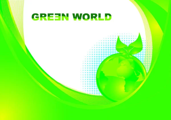 Illustrazione Del Vettore Green Earth Concept — Vettoriale Stock