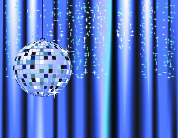 Boule Disco Rideaux Célébration — Image vectorielle