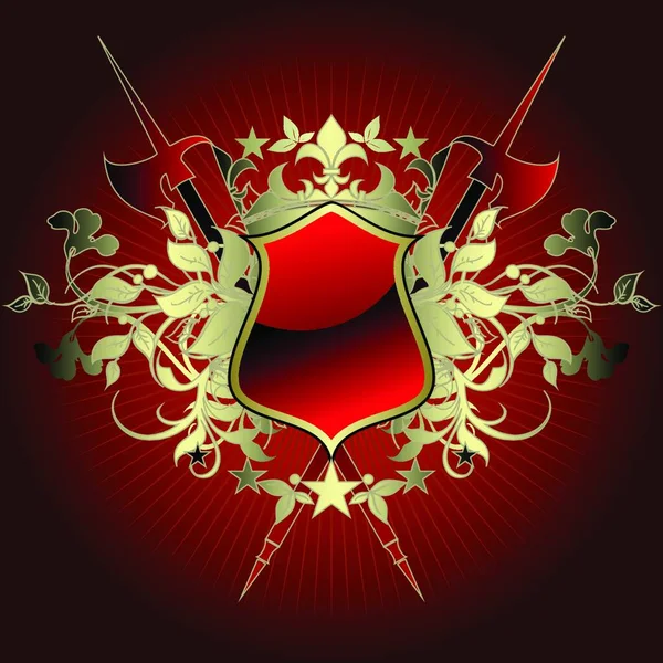 Wappenschild Hintergrund Vektor Illustration — Stockvektor