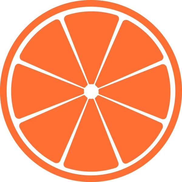 Fatia Citrus Fruit Vector Ilustração — Vetor de Stock