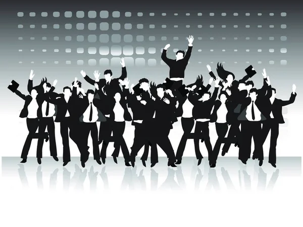 stock vector Crowd of business people vector illustration  