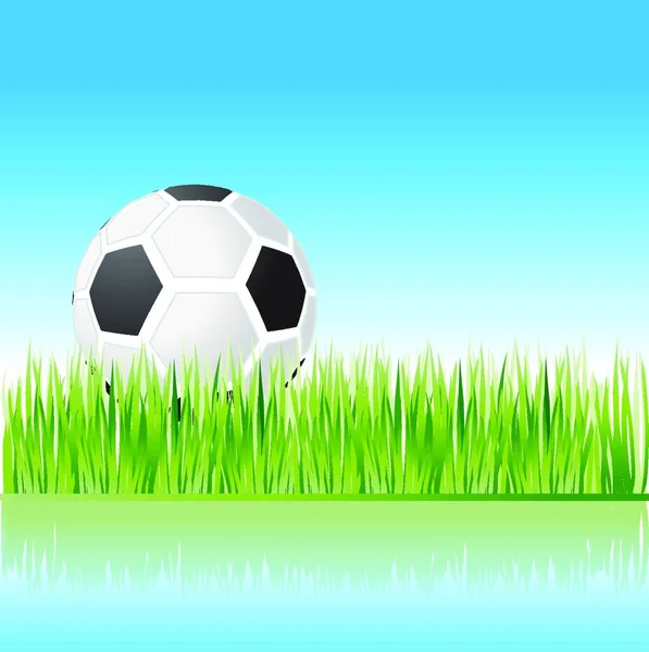 Football Sur Herbe Illustration Vectorielle — Image vectorielle