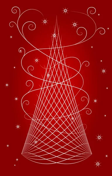Icono Del Árbol Navidad Ilustración Simple Web — Vector de stock