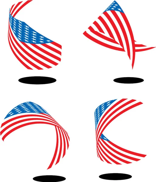 Flag Ribbon Simple Vector Illustration — Stock Vector
