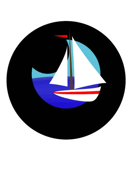 Boat Web Icon Vector Illustration — Stok Vektör