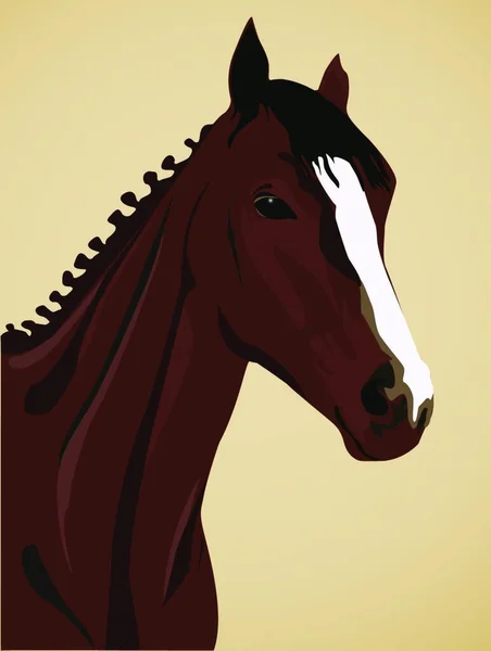 Кінь Тварина Векторна Ілюстрація — стоковий вектор