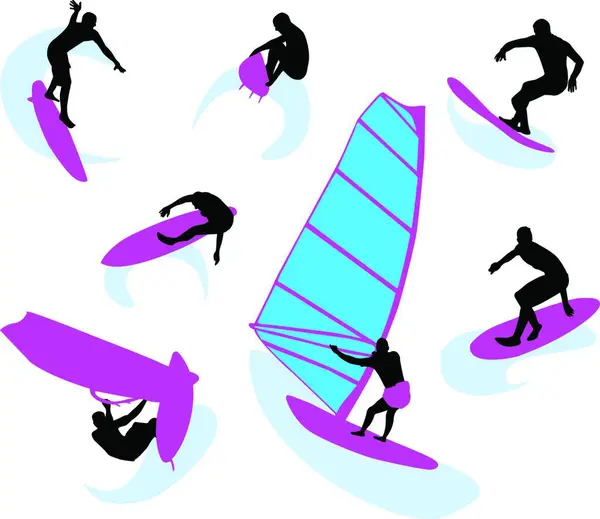 Concepto Surf Ilustración Vectorial Moderna — Archivo Imágenes Vectoriales