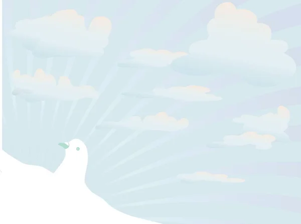 Ilustración Pájaro Paloma Concepto Del Día Mundial Paz — Archivo Imágenes Vectoriales