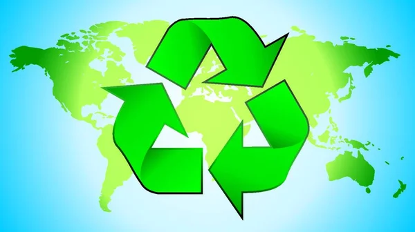 Recycling Symbol Einfache Vektorillustration — Stockvektor