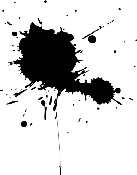 Schwarze Spritzer Auf Weißem Hintergrund — Stockvektor